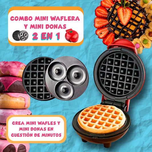 Combo 2 en 1 | Mini Waflera + Mini Dona |